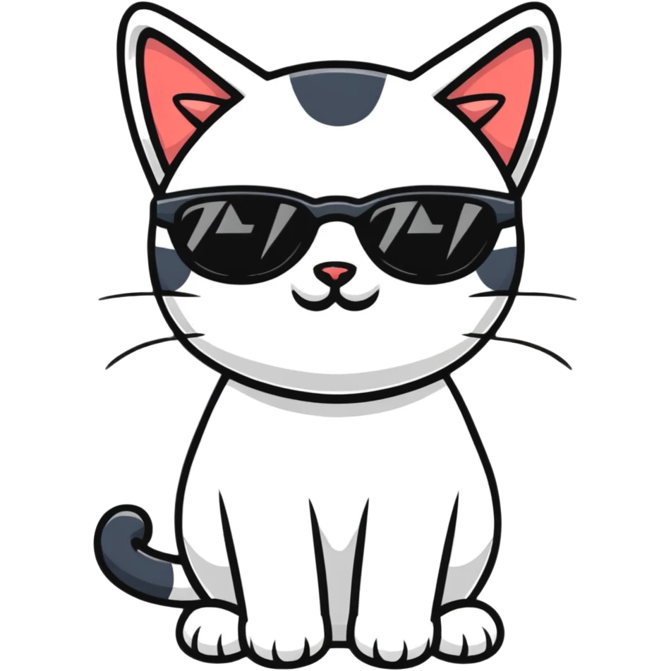 Cat with sunglasses emoji