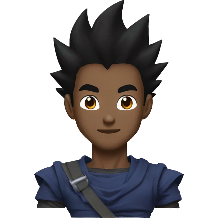 Black goku from dragon ball z emoji