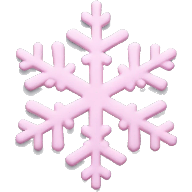 pastel pink snowflake  emoji