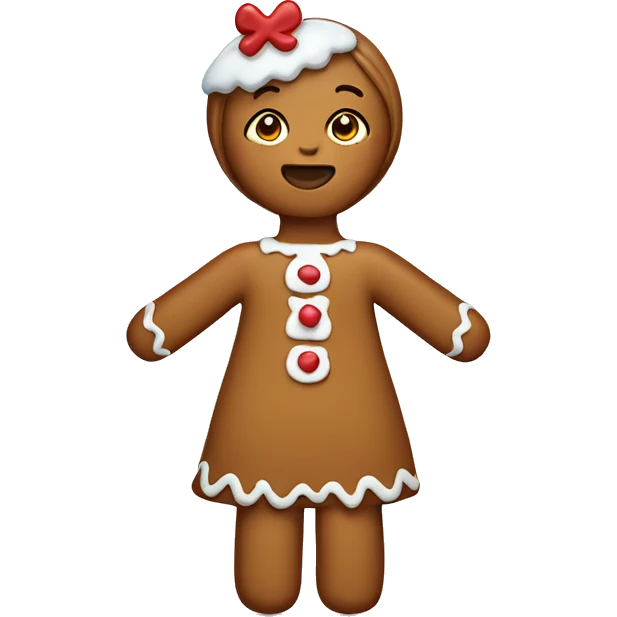 Gingerbread girl emoji