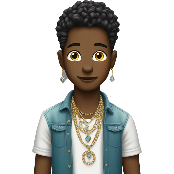 "stylish boy with jewelry" emoji