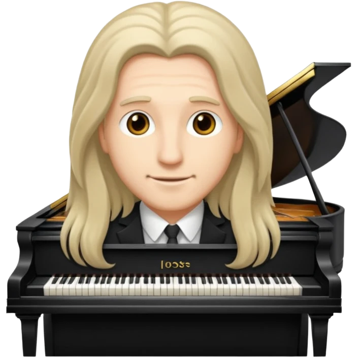 a long haired pianist emoji