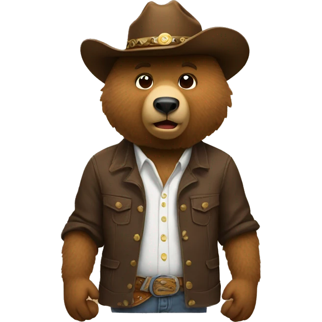 bear with cowboy hat  emoji