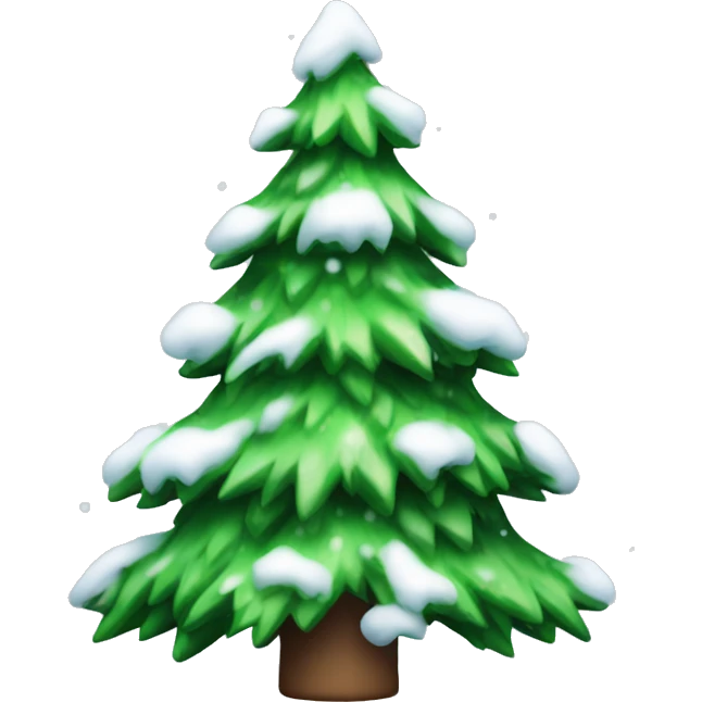 christmas tree with snow emoji