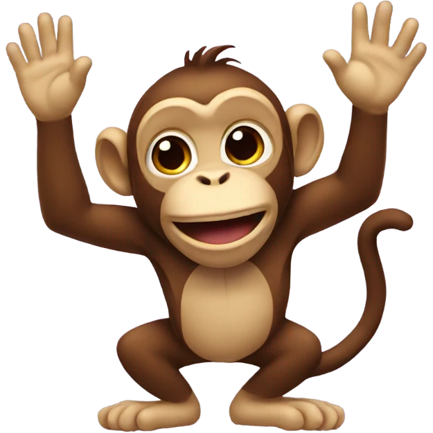 monkey waving emoji