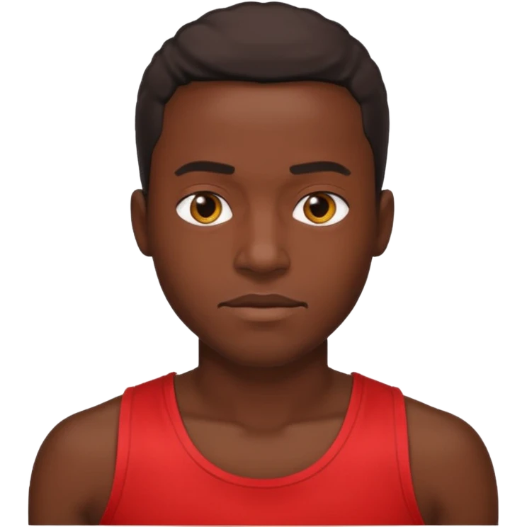black guy red tank top emoji
