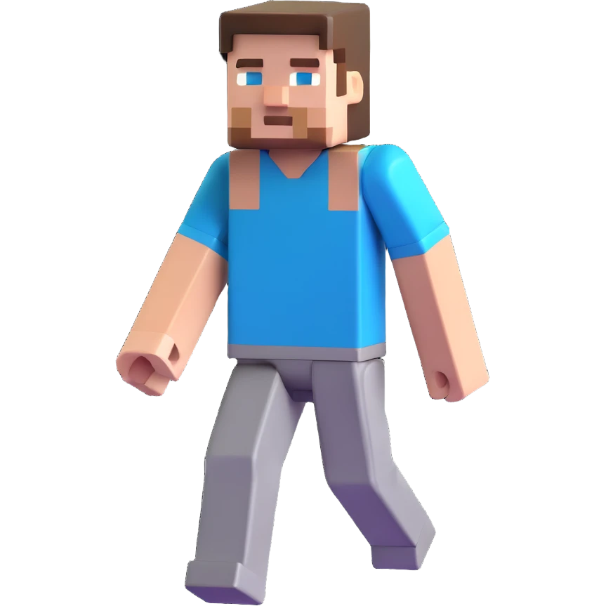 Minecraft Steve character emoji