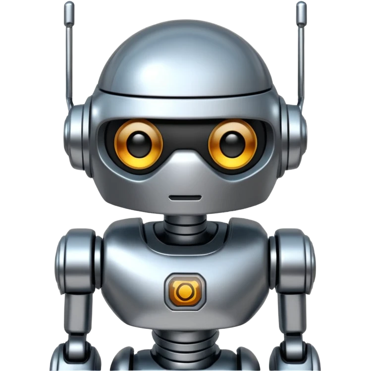 Make a robot very futurristic emoji