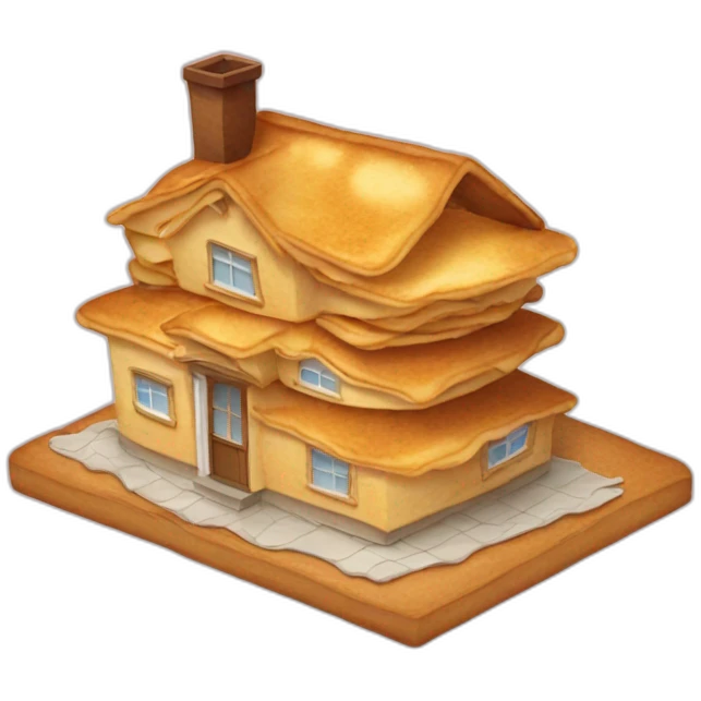 A House built out of pancakes  emoji