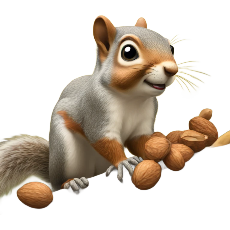 Squirrel with cheeks full of nuts emoji