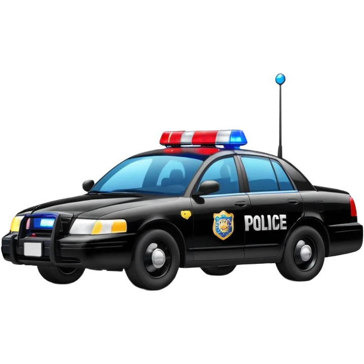 police voiture noir emoji