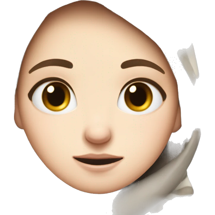 A white girl with squinted eyes freezes in the cold, hugs herself to keep warm emoji