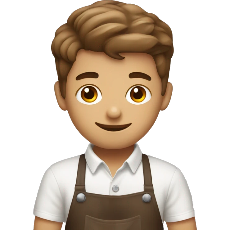 barista boy making latte art emoji
