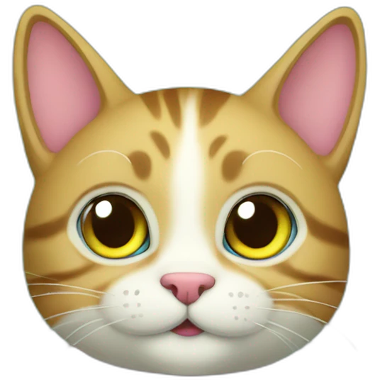 Cute cat in the jungle emoji