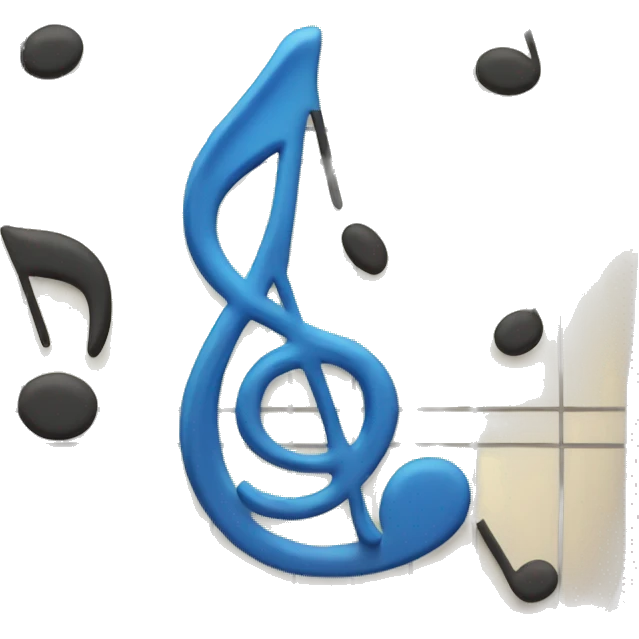 Capital J resembling a musical note inside of a square emoji