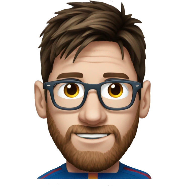 Messi con lentes  emoji