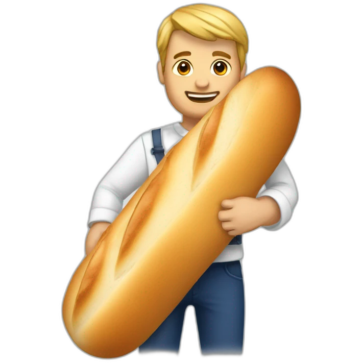 Français avec baguette emoji