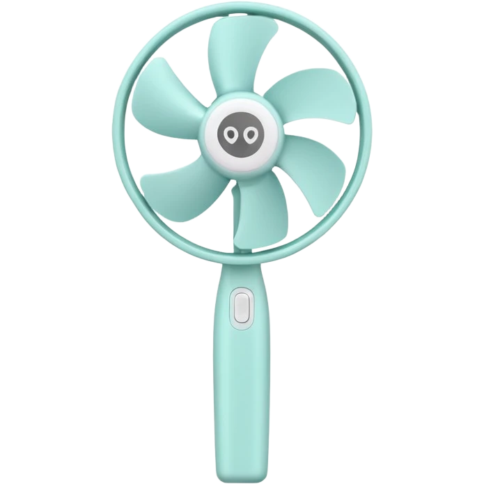 Handheld Mini Fan – small portable fan with pastel handle and soft propeller.


 emoji