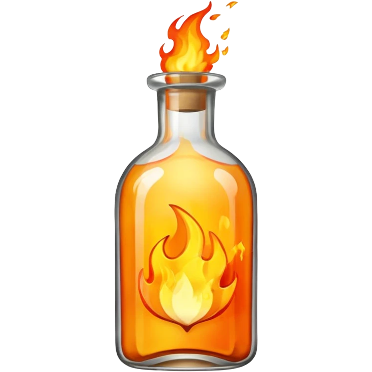 Flaming bottle being thrown emoji