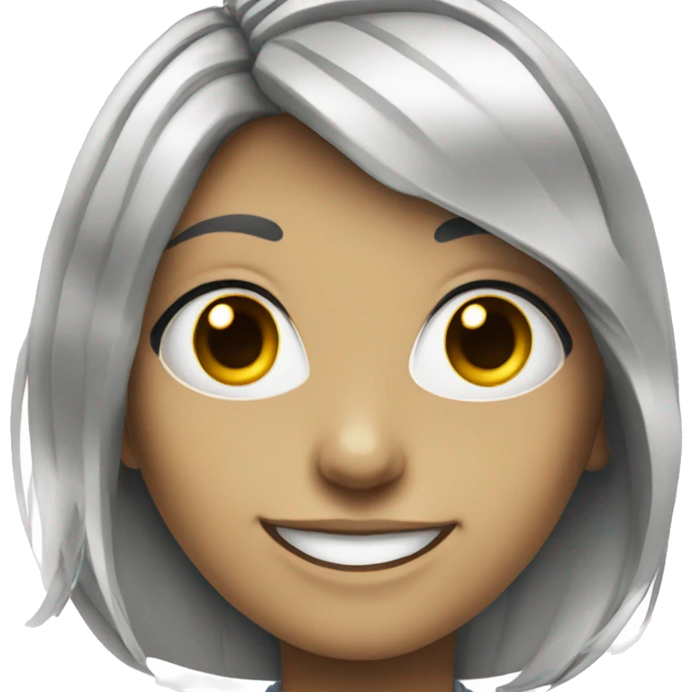 robot girl smiling emoji
