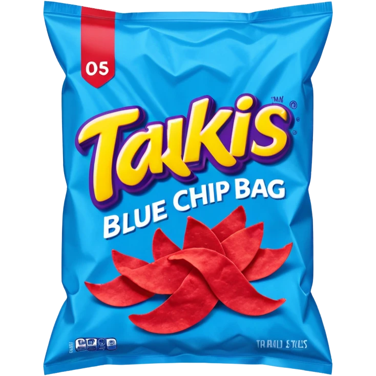takis blue chips bag
 emoji