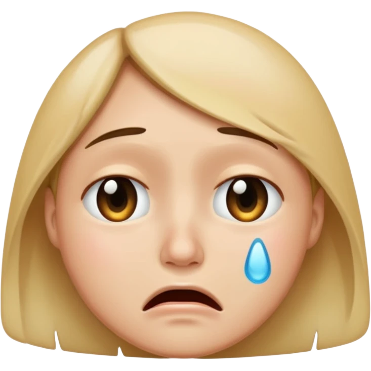 crying face emoji, expressive and clear emoji