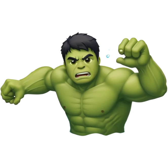 Hulk swimming emoji