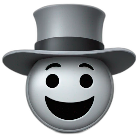gray bitcoin coin retro disney character cylinder hat emoji