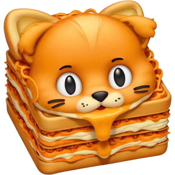 Generate me a Garfield Lasagna png emoji