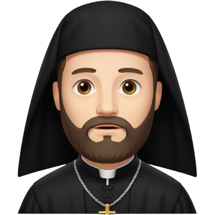 Создай эмодзи священника в рясе с бородой  emoji