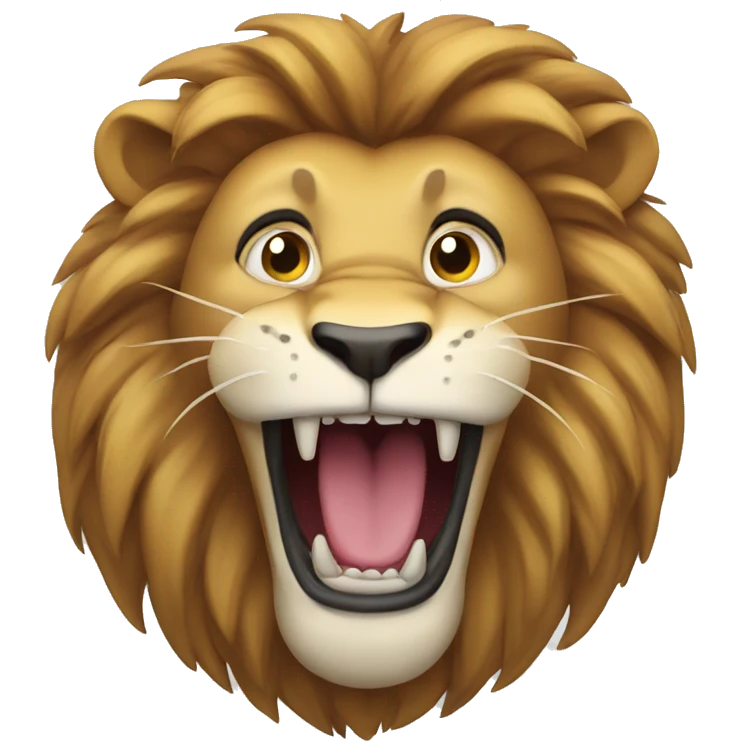 lion with mouth open  emoji
