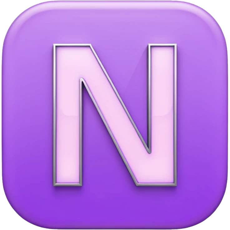 Netflix aesthetic "N" logo in pastel purple with illuminated outline emoji