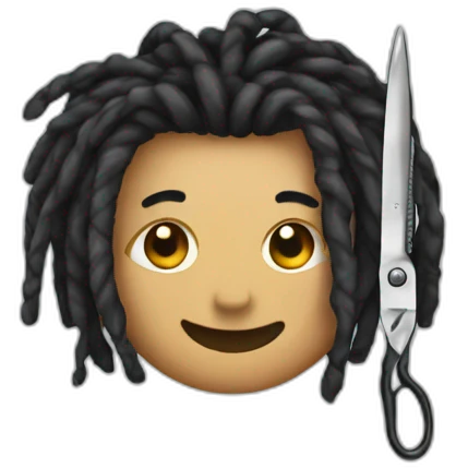 scissors and dreads emoji