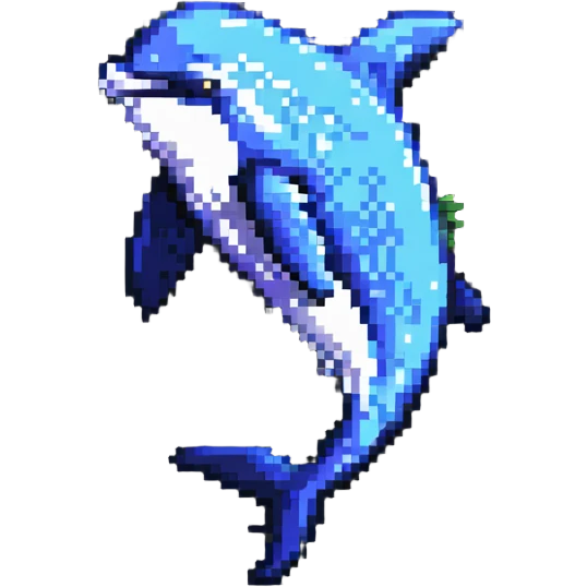 orca pixel art emoji