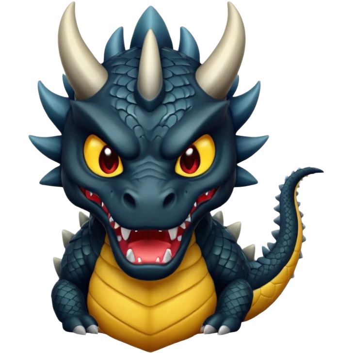 black angry dragon emoji