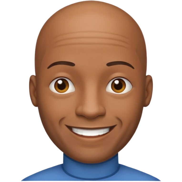 bald black man emoji