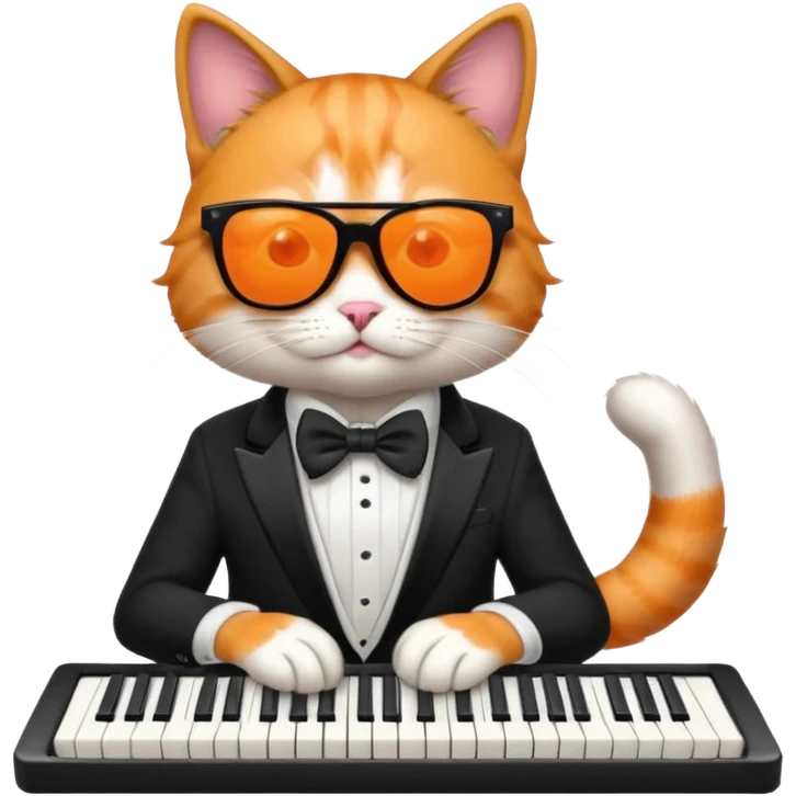 rockstar cat who plays keybord emoji