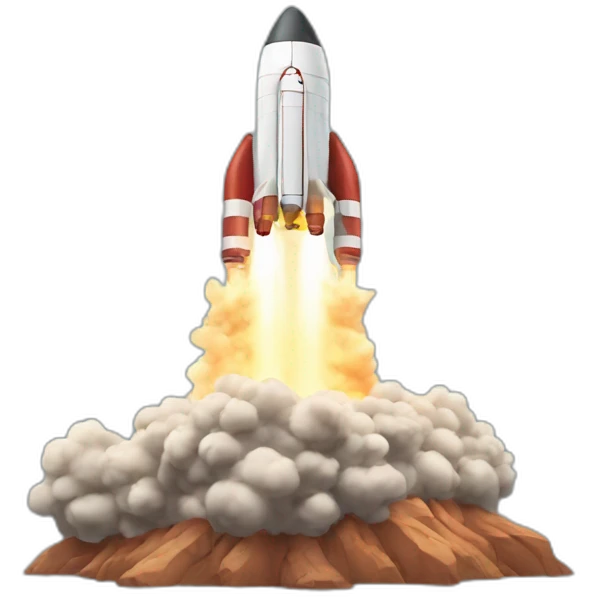 a rocket crushing emoji