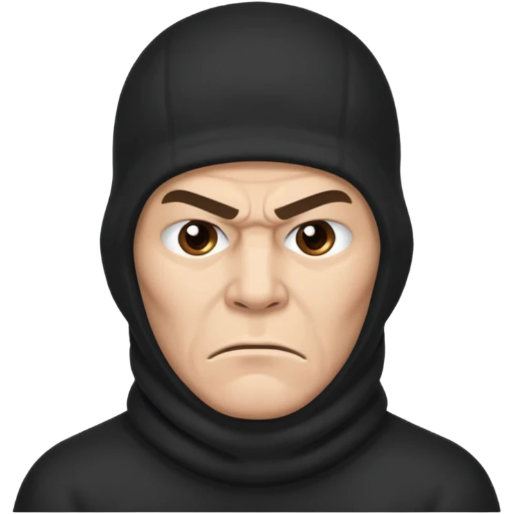 angry man in balaclava emoji