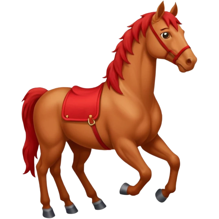 red horse with shirt emoji