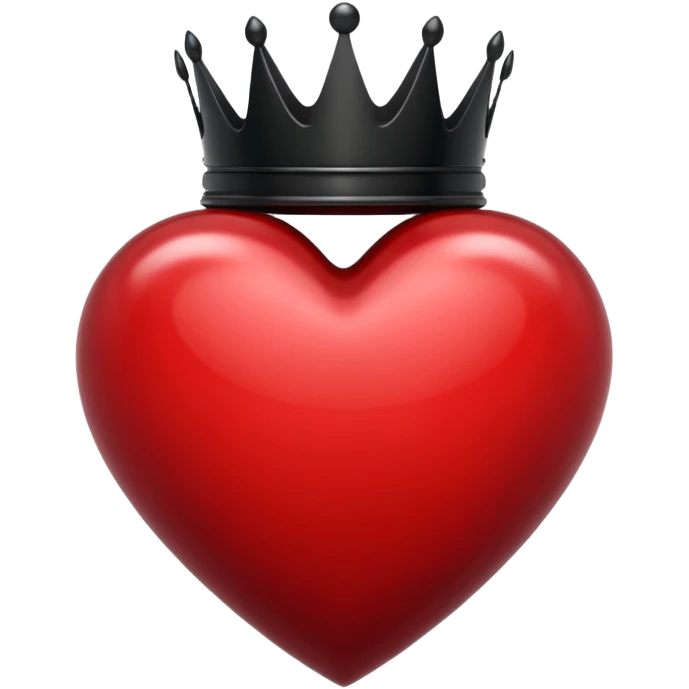 heart with black gothic crown emoji
