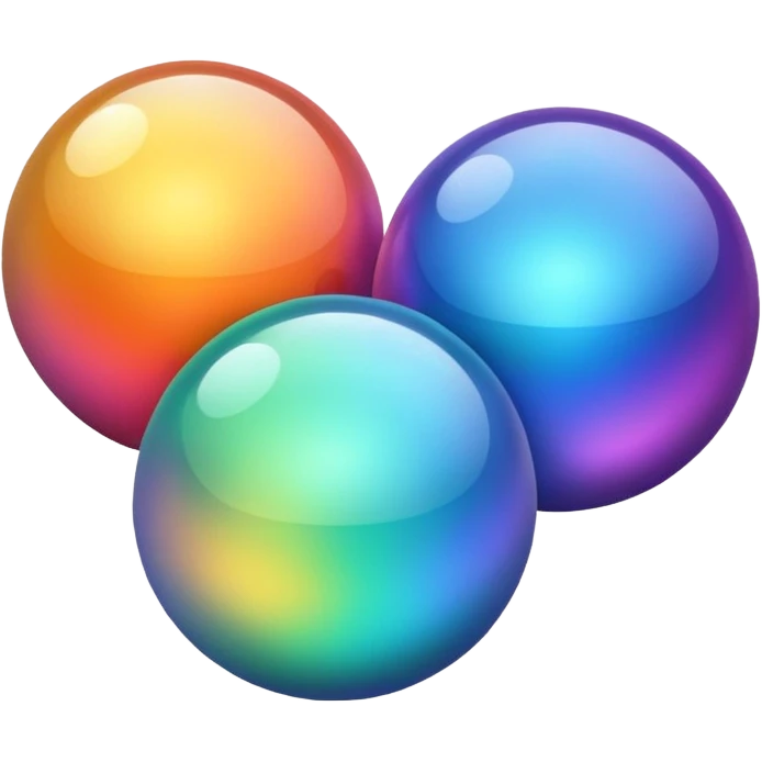 glitter shining floating spheres emoji
