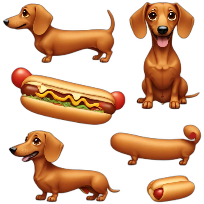 Hotdog dachshund emoji