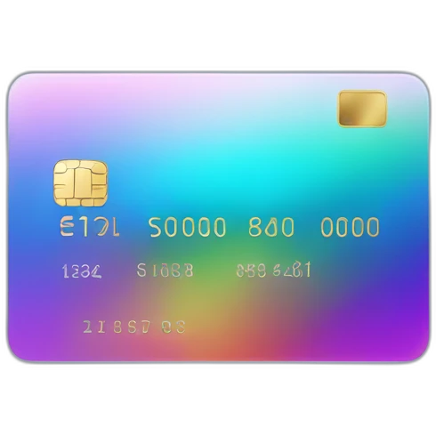 Iridescent credit card emoji