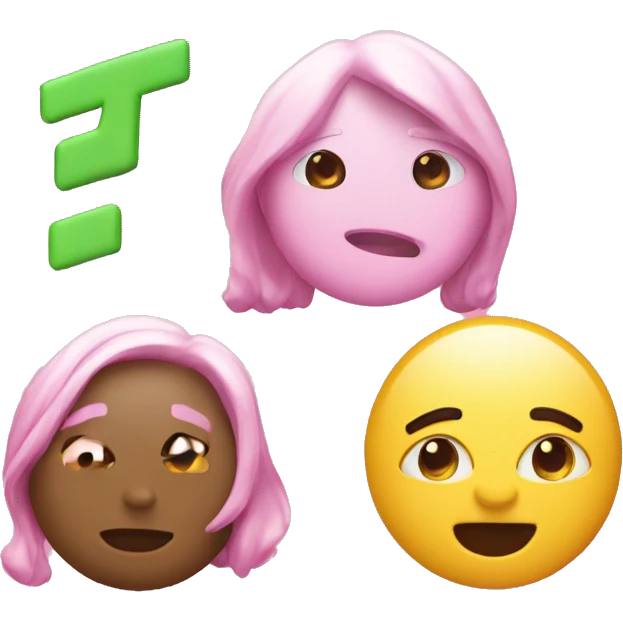 I want the two leters "TD" in white with a background pink emoji
