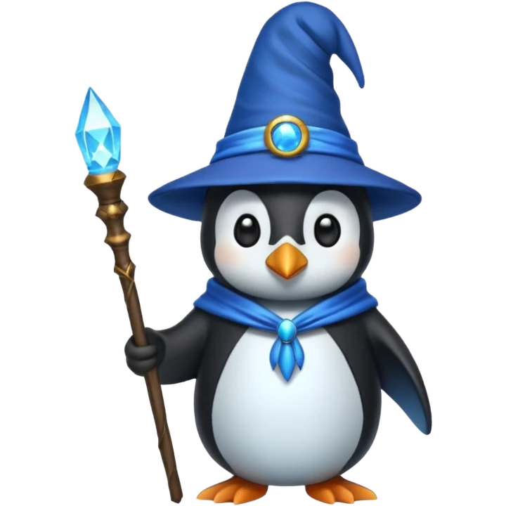 Penguin Wizard emoji