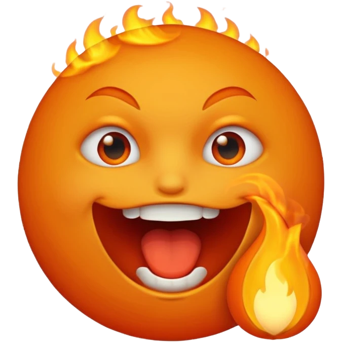 Bite lip fire emoji