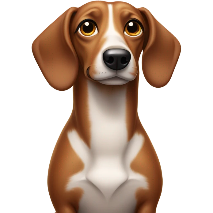 Stoned sausage dog emoji