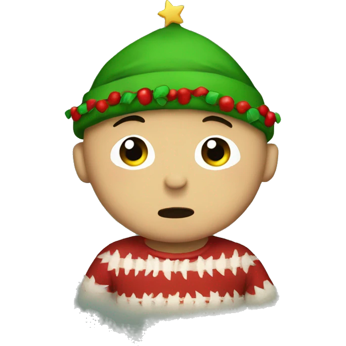 Stewie wearing Christmas hay emoji