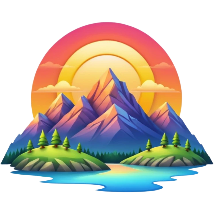 mountain sunrise emoji